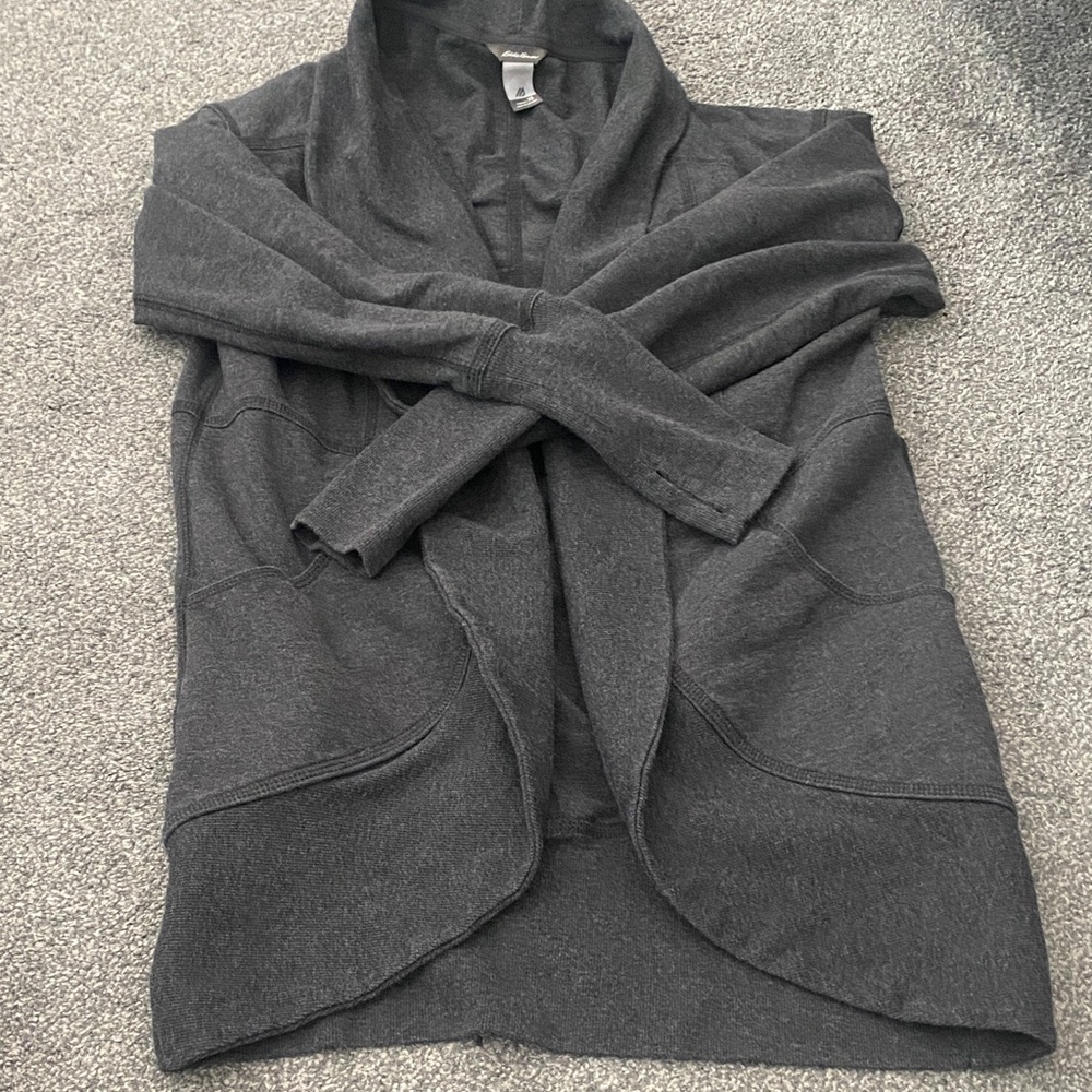 Eddie Bauer Women's Charcoal Cardigan